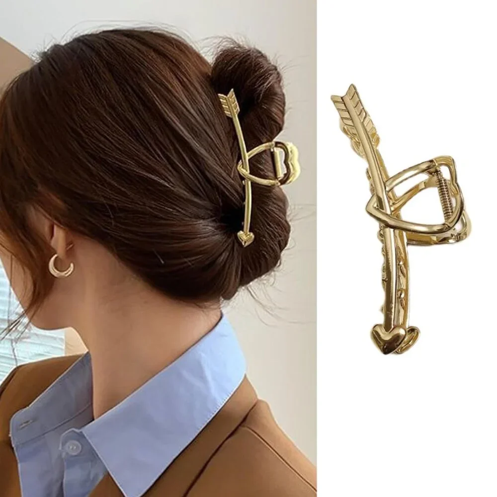 Arrow through heart  Large Hair Clip Claw